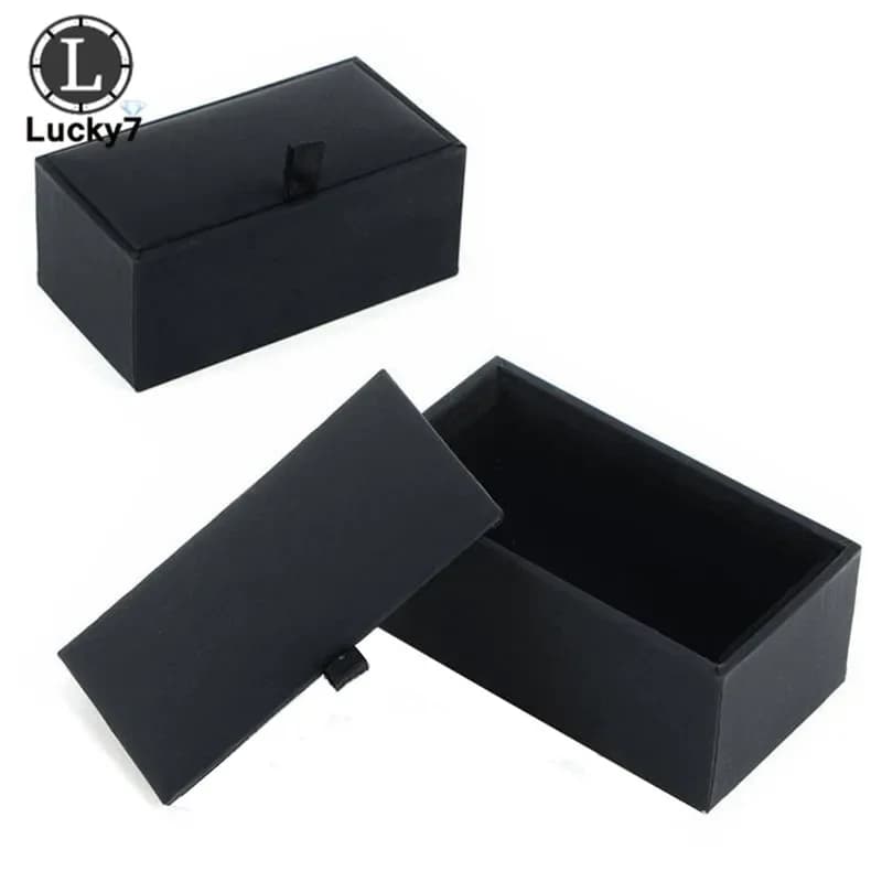 Cufflinks Black Jewelry Storage Manager Case Cuff links Display Box Holder Classic Fashion Gift Box Menswear