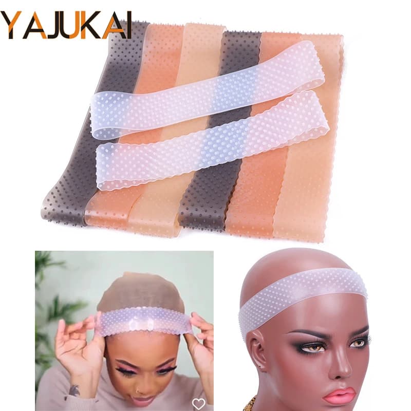 Silicone Wig Band To Hold Wigs Transparent Wig Band For Edges Non Slip Wig Grip Headband Elastic Soft Wig Install Accessories