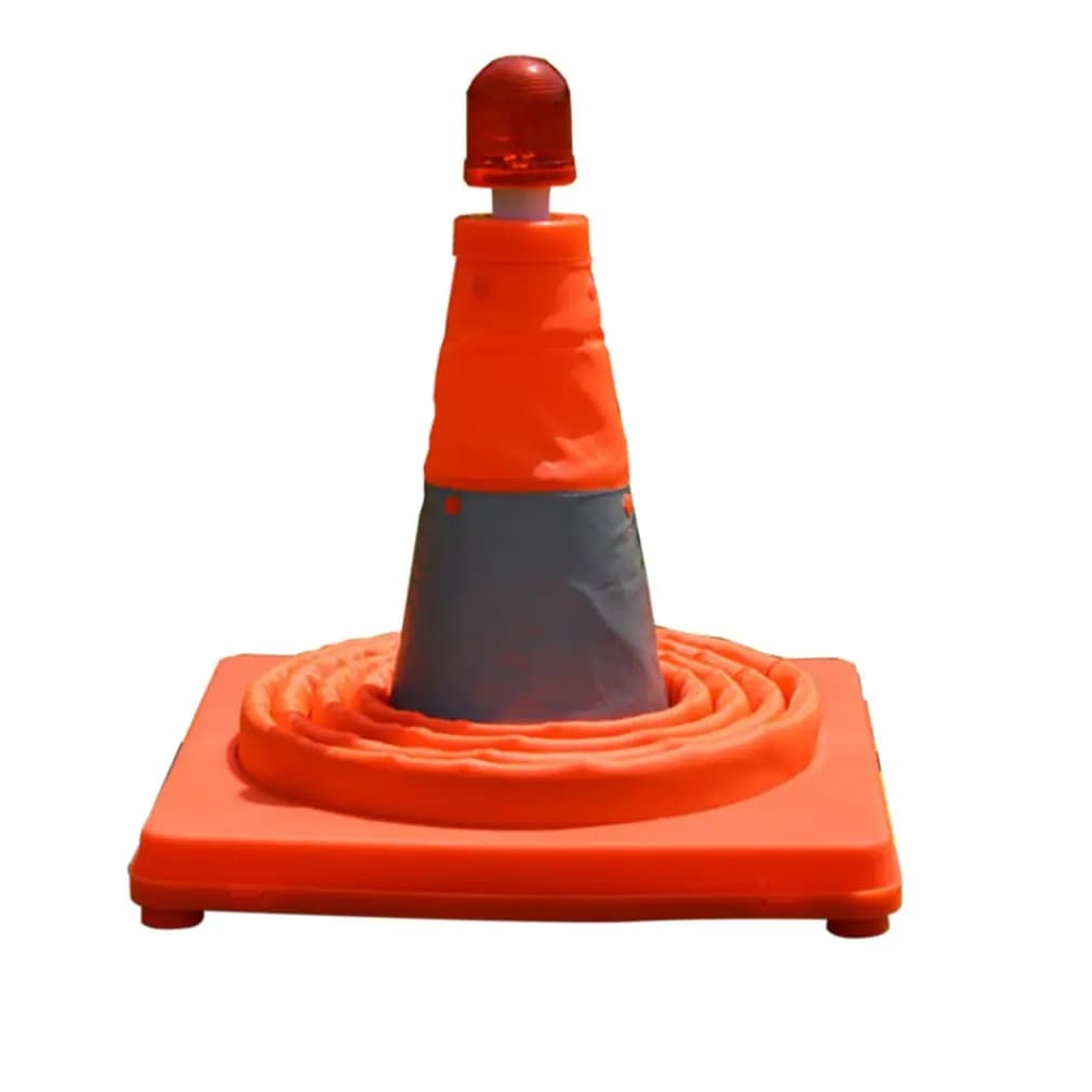 Telescopic Folding Road Cone Barricades Warning Sign Reflective Oxford Traffic Cone Traffic Facilities For Road Safety Wholesale