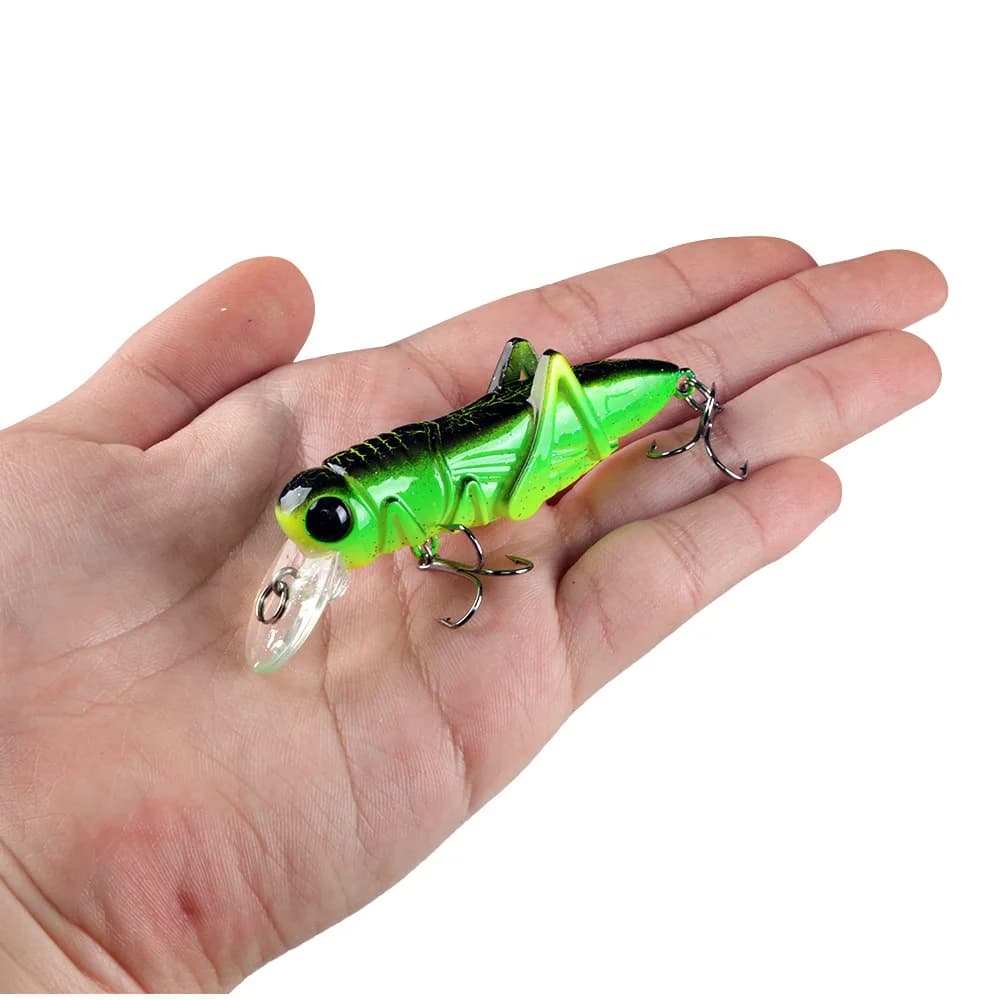 1Pcs Floating Grasshopper Fishing Lure 7.5cm 8g Plastic Insect Wobbler Artificial Hard Bait Crankbait Bass Pike Fishing Tackle