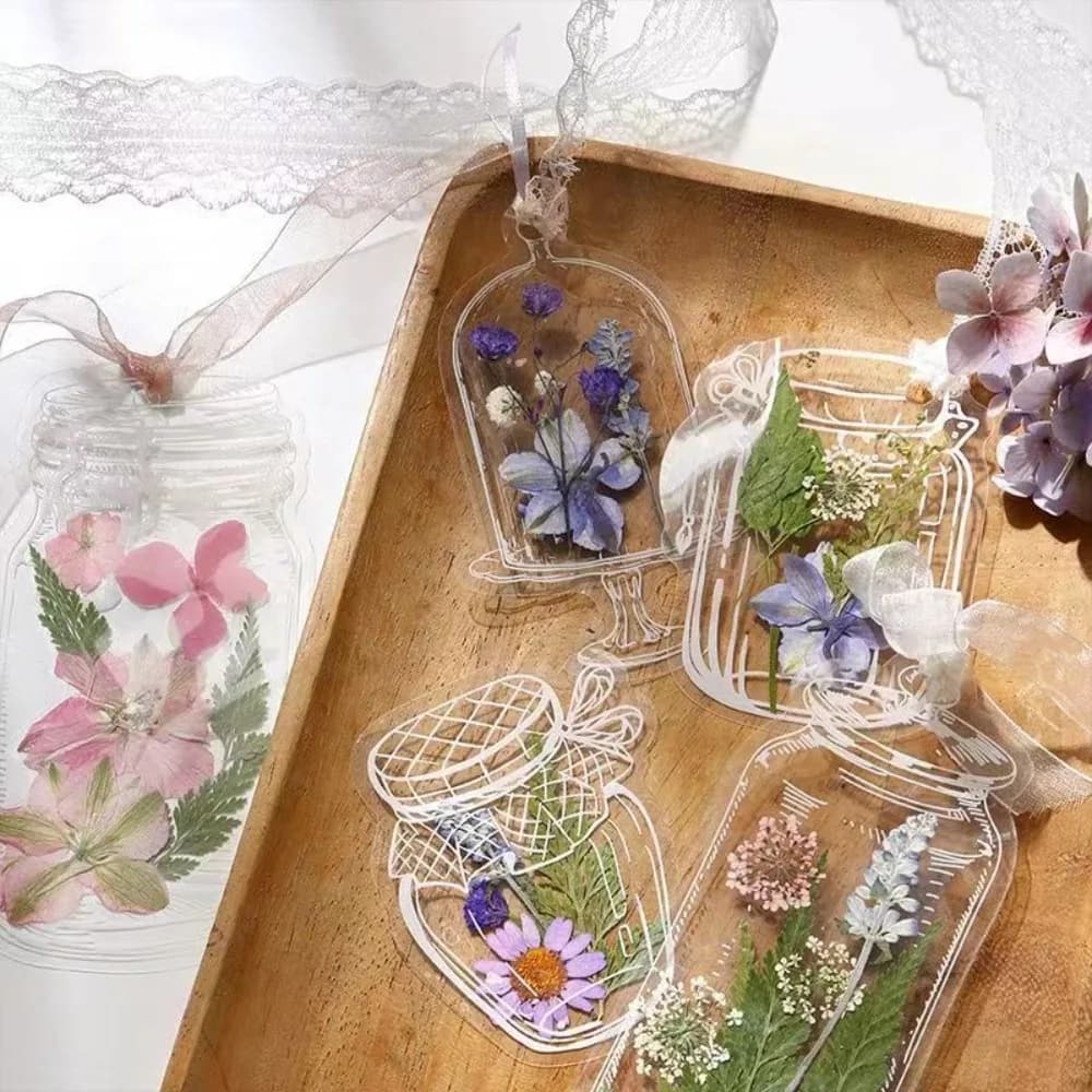 Art DIY Crafts Pressed Flower Bookmark Handmade Transparent Herbarium Bookmarks Office Supplies Scrapbooking Book Clip