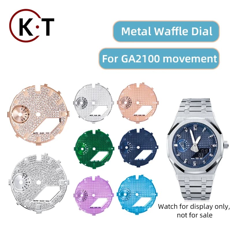 Casiok Waffle Face dial mod Watch dial surface metal dial scale for Casio G-SHOCK GA2100 DIY face dial 2110 GA-2100 accessories