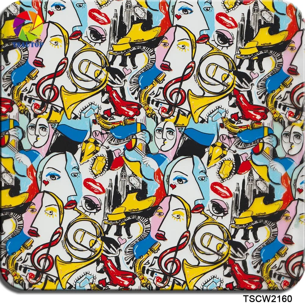 TSAUTOP  0.5mX2m/10m TSCW2160 water transfer printing film hydrographic film dipping film