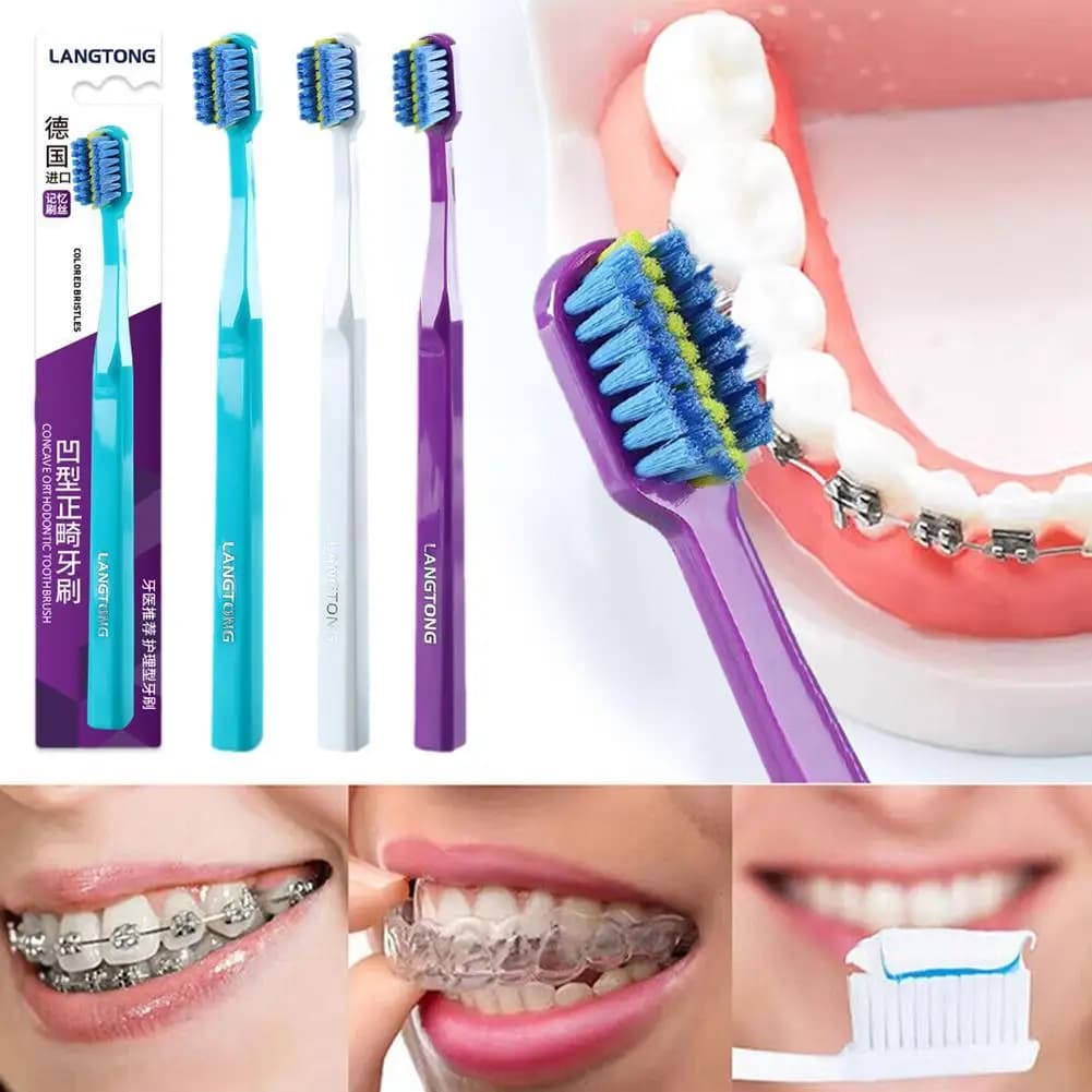 1PC Clean Orthodontic Braces Adult Orthodontic Toothbrushes Dental Tooth Brush Soft Bristle Toothbrush For Oral Health Care