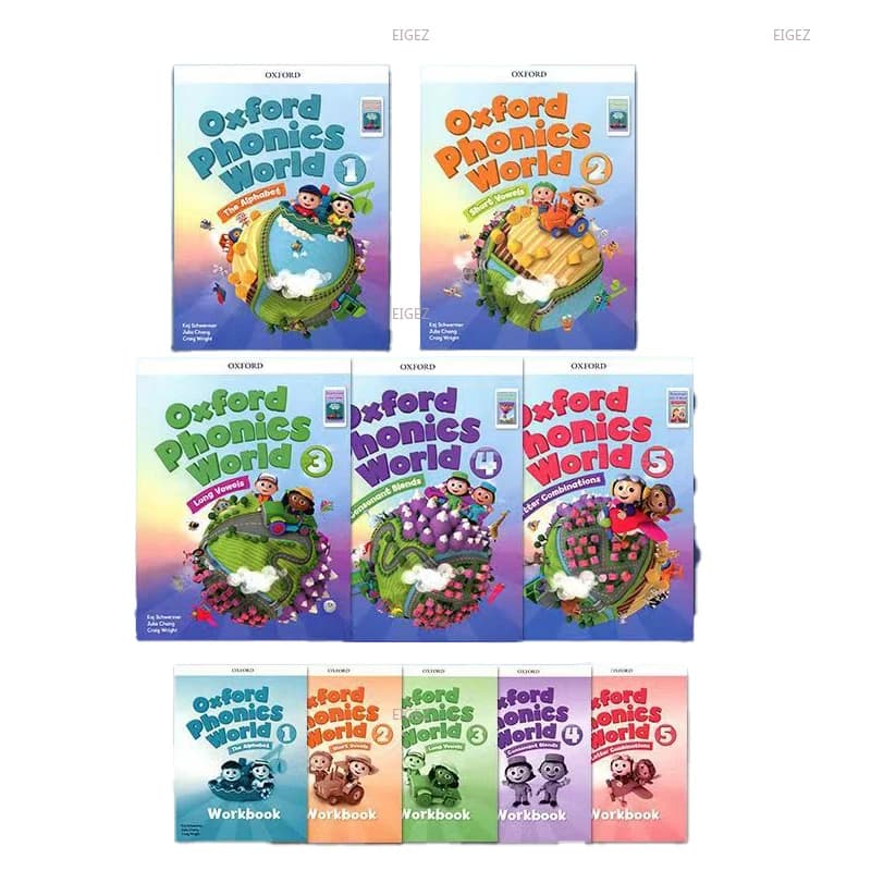 Natural Phonics Level 1-5 10 Volumes of English Reading Materials 1 New Version Point Reading Learning Complete Set of Exercises