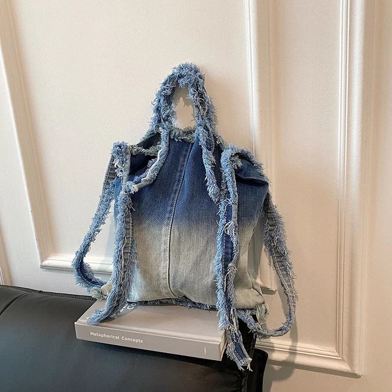 Cowboy Material 2024 New Product Crossbody Bag Solid Large Capacity Versatile Fashion Shoulder Bag Soft Elegant Simple Handbag