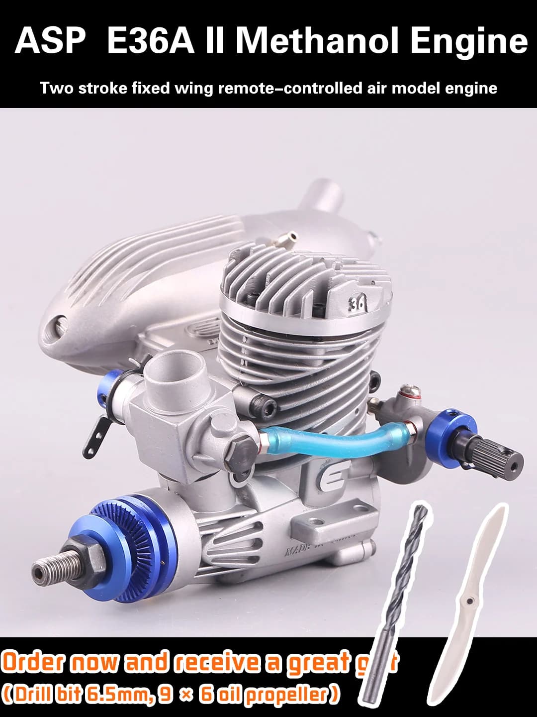 SANYE ASP MAGNUM XLS S36A S36AII 5.8CC Two Stroke Glow ABC Methanol Nitro Engine For RC Airplane