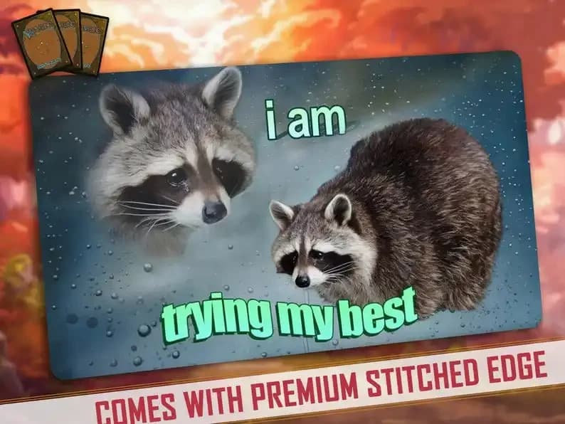 The Magic Gathering Playmat Funny Meme Mousepad MTG TCG  Mouse Pad Office Desk Mat for Work Game Mini PC Laptop Cute Rug Carpet