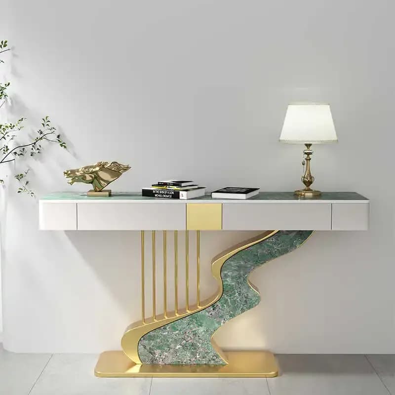 Midcentry Metal Console Table Modern Nordic Entrance Hallway Console Table Luxury Lobby Wohnzimmer Tisch Living Room Furniture