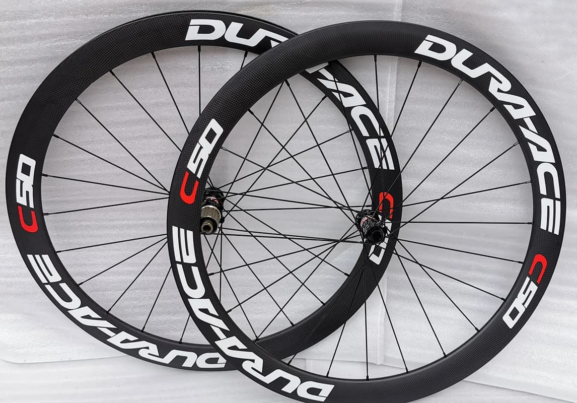 700C Carbon Fiber Road Bike Disc Wheelset 45/50/55 Ceramic Hub Width 25/28mm Clincher Customized 700c Disc Bike Wheelset