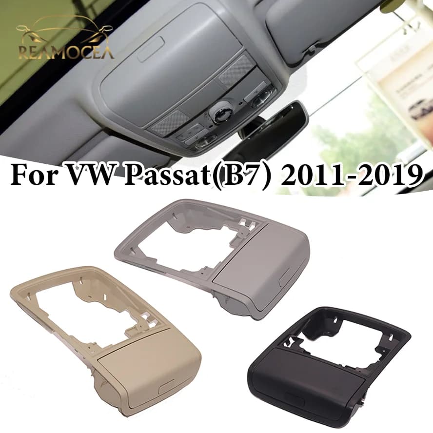 Reamocea Beige/ Gray/ Black Center Glasses Box Sunglasses Eyeglasses Container Cover 56D868837A Fit For VW Passat B7 2011-2019