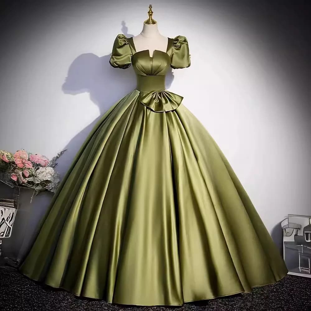 Customized Shiny Ball Gown Quinceanera Dresses Satin Prom Birthday Party Gowns Formal Occasion Vestido De Fiesta