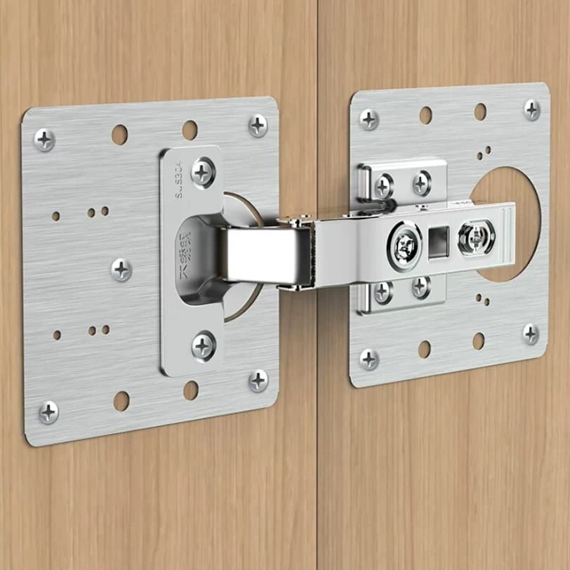 1-10pcs Cabinet Hinges Repair Plate Kit Stainless Steel Door Hinge Mounting Plate With Holes For Home Kitchen Cupboard Furniture