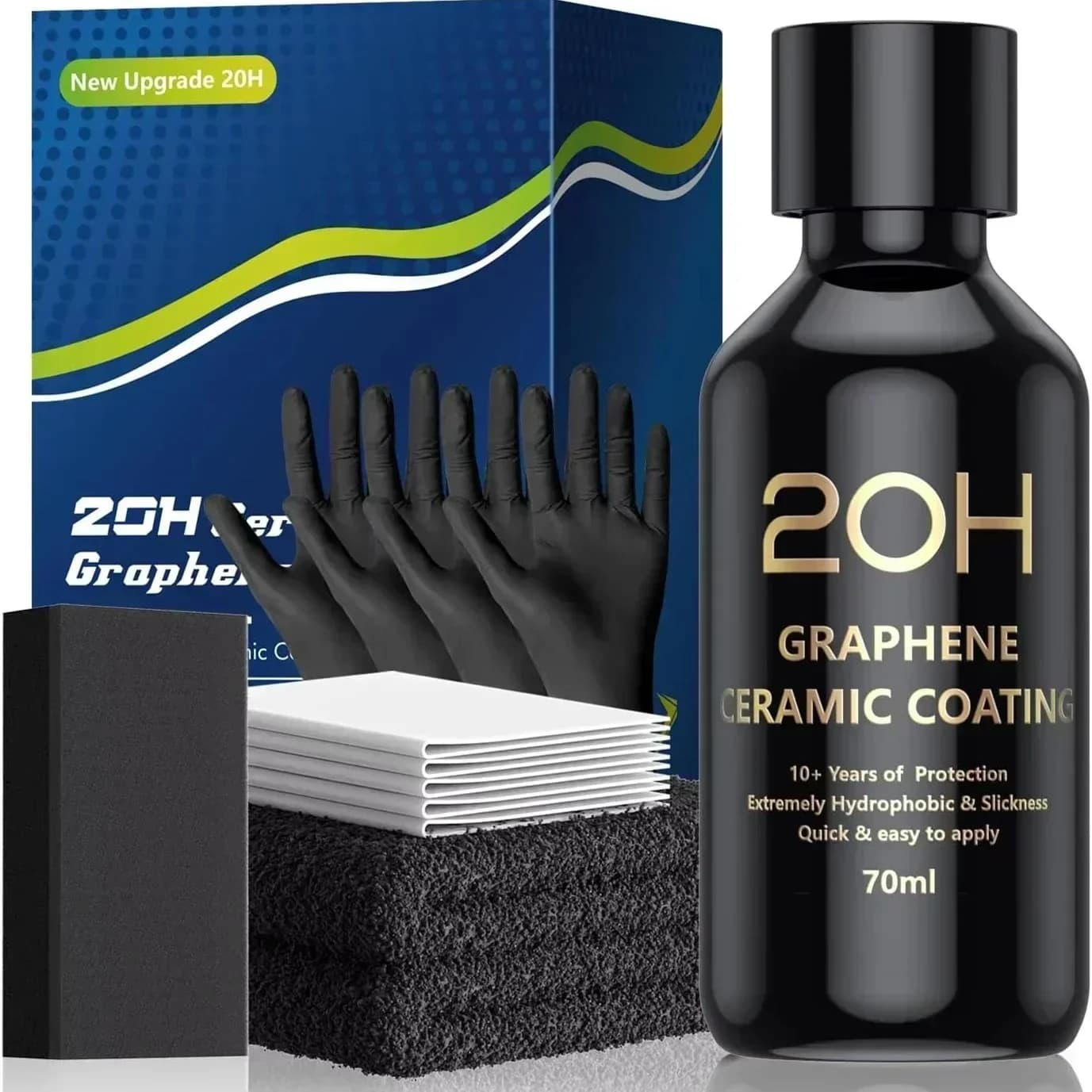 Graphene Ceramic Coating 20H/12H with Self Healing and UV Track Technology Car Detailing Professionals 10+ Years of Protection