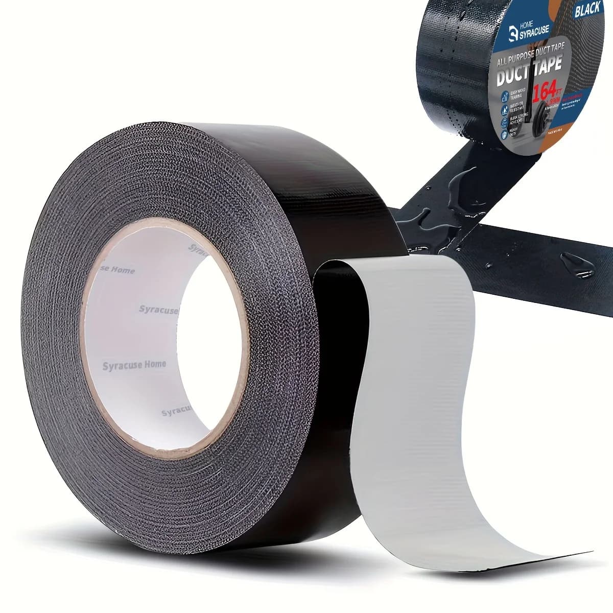 Black Super Adhesive Fabric Duct Tape Electric bicycle seat repair tarpaulin repair Black Cloth-based Adhesive Tape Packing tape