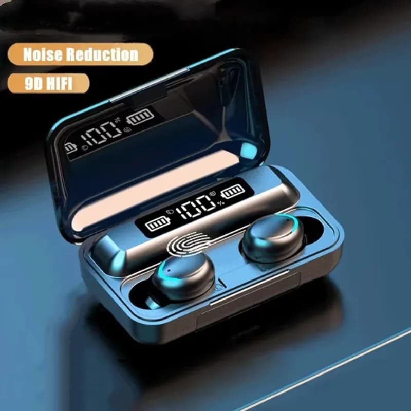 F9 Bluetooth Headphones, TWS Wireless Earbuds, 9D Stereo, High Bass, Sports Earphones, Touch Control, Waterproof Headset - Handfree