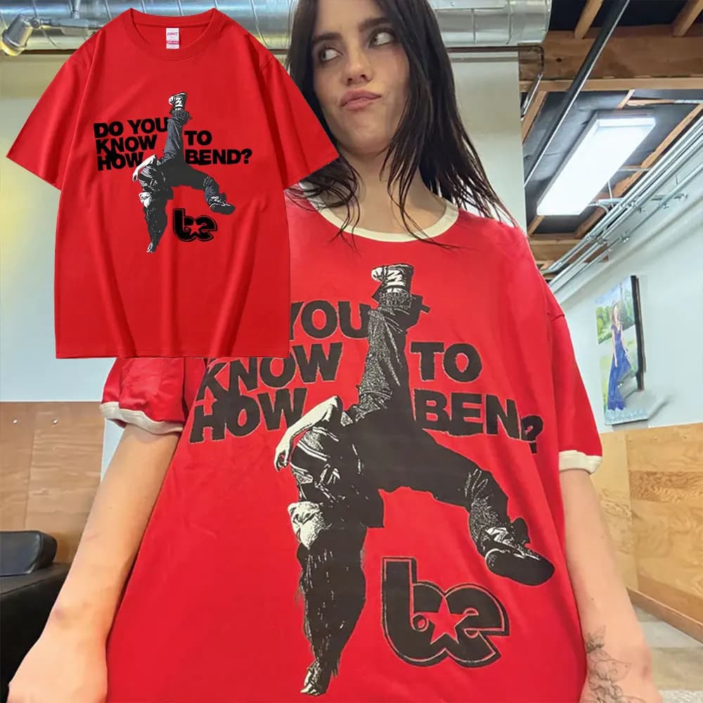 Hit Me Hard and Soft Do You Know To How Bend Same Style Print T-shirts Men Women Fashion Pop Music T Shirts Oversized T-shirt