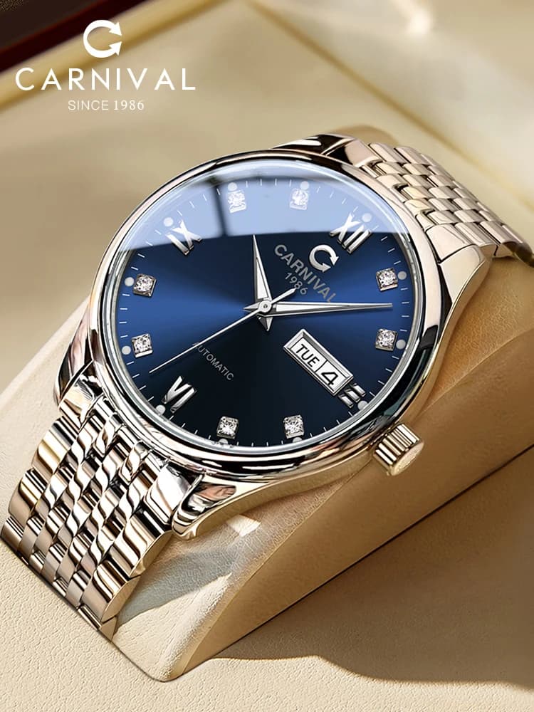 CARNIVAL New Men Mechanical Watch Top Brand Luxury Automatic Watch Waterproof Watch For Men Japan Movement Relogios Masculino