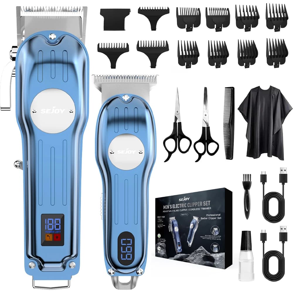 SEJOY Professional Hair Clippers for Men Cordless Clippers and Trimmers Grooming Set  Haircut Machine  for Family