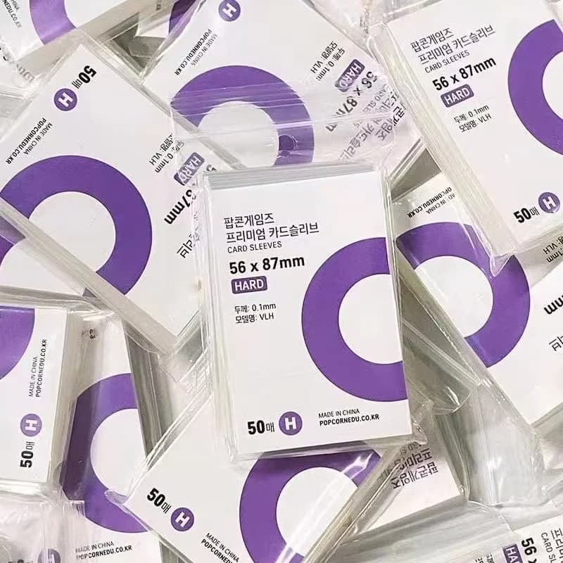 50pcs Korea Card Sleeves Clear Acid Free CPP HARD Photocard Holographic Protector Film Album Binder Photo Popcorn Card