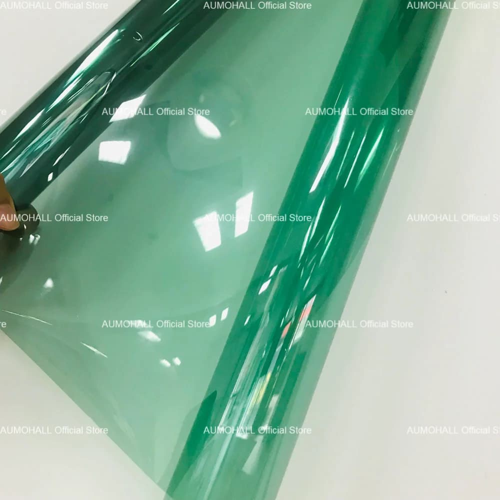 50CM x 300CM Green / Blue Car Side Window Tint Solar Films 68% VLT Auto House Commercial Glass Foils IR 23% UV 47%