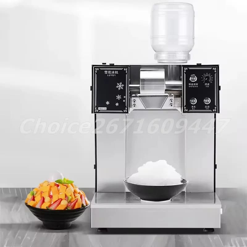 200kg/Day Commercial Snow Flake Shaved Ice Machine Electric Snow Ice Maker Bingsu Shaver Smoothie Korean Crusher