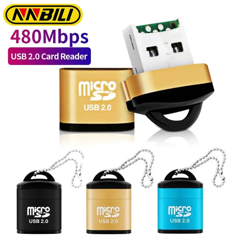 NNBILI Mini USB Micro SD TF Card Reader USB 2.0 Mobile Phone Memory Card Reader High Speed USB Adapter For Laptop Accessories