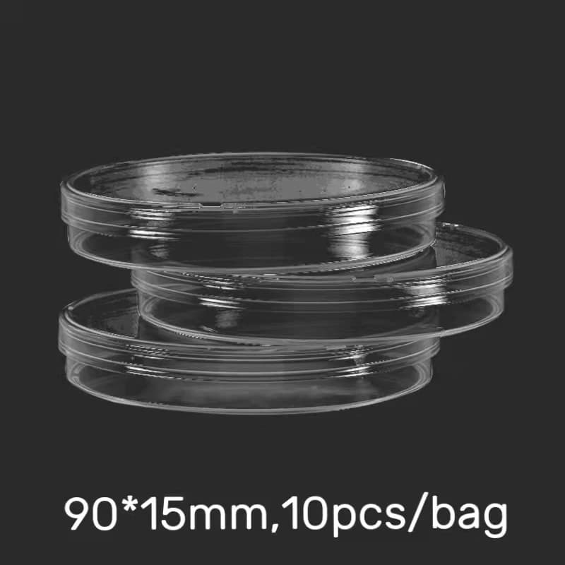 10Pcs 90mm Plastic Petri Dishes  For LB Plate Bacterial Yeast with Lids Laboratory Chemistry Equipment Lab Supplies