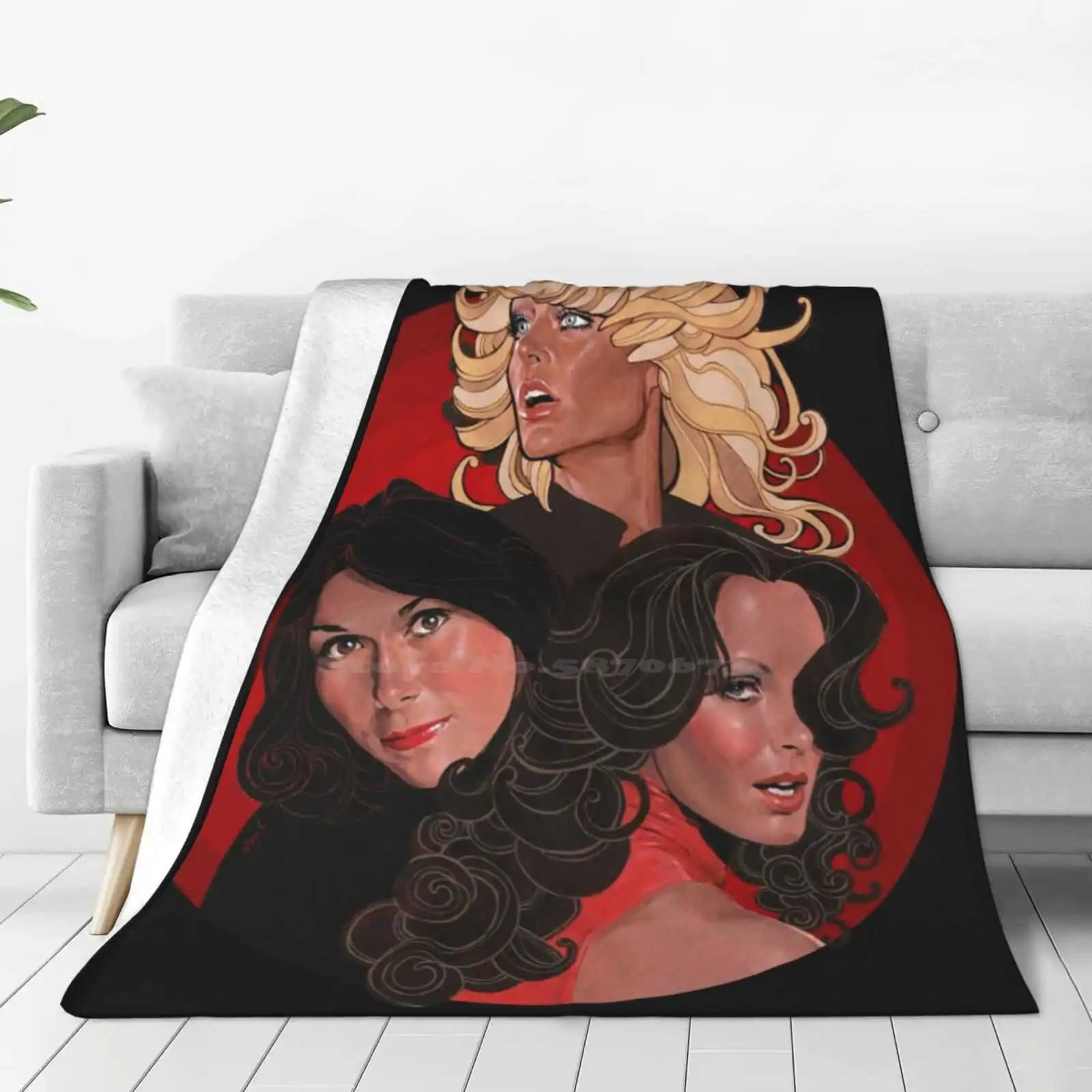 Once Upon A Time 5 Creative Design Light Thin Soft Flannel Blanket Farrah Fawcett Kate Jackson Jaclyn Smith Charlies Angels