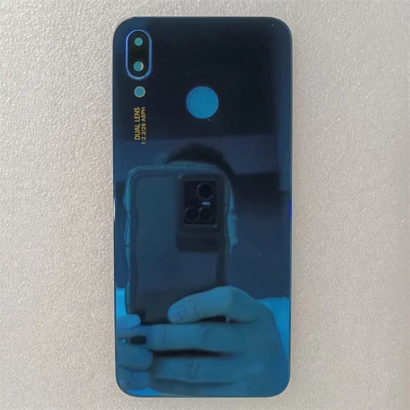 For Huawei P20 Lite / Nova 3e ANE-LX1 ANE-LX2 Battery Back Cover 3D Glass Panel Rear Door Housing Case With Camera Lens Replace