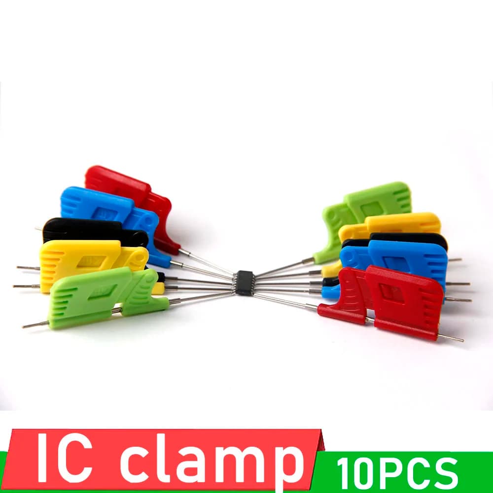 10pcs x Universal Chip IC clamp SOP SOIC TSOP MSOP SSOP SMD IC Test Clip Socket Adpter Programmer for logic analyzer
