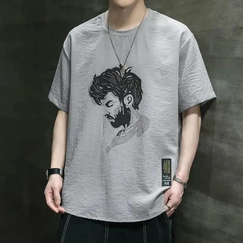 2025 Summer New Arrival Loose Men's Short-sleeved T-shirt Fashion Men's Half-sleeved Casual T-shirt Men's Loose Luxury T-shirt