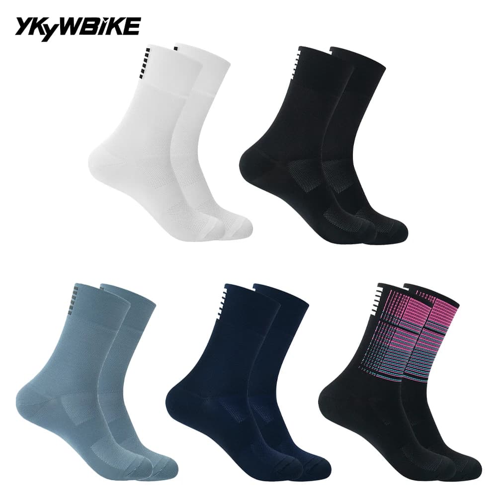 YKYWBIKE Sports Racing Cycling Socks Professional Brand Sport Socks Breathable Road Bicycle Socks Men and Women Outdoor 9 color