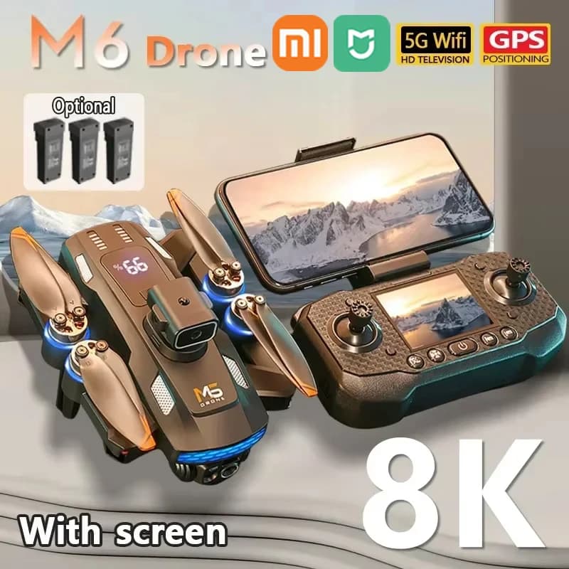 Xiaomi MIJIA M6 Drone Professional 8K Camera Dron 5G WIFI FPV UAV With screen remote control RC Dron avoidance Aerial Quadcopter