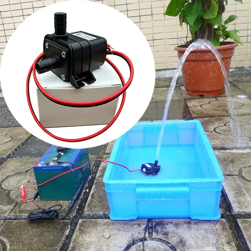 Miniature DC 12V 4.8W 24V 5.8W 240L/H Pump Brushless Motor Circulating Submersible Pump Pool Waterproof Silent Pump