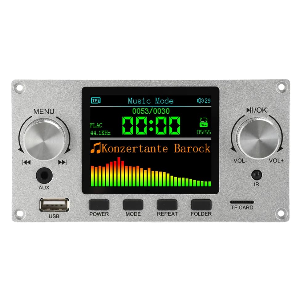 2.8 Inch TFT Color Screen Lossless Audio Decoding Board Module Support I2S Digital Audio Output Player TF USB Call