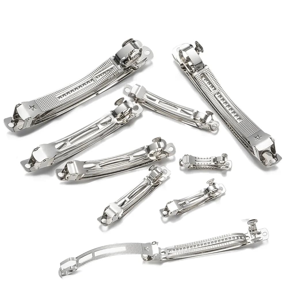10pcs Metal French Barrette Hair Clips Pins Blank Base for Girls Woman DIY Hairpin Accessories Jewelry Making Supplies Crafts