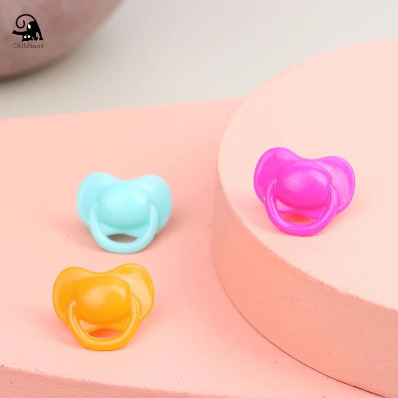 20Pcs Miniature Doll Pacifier Expression Pacifier Toy Accessories Plastic Toys Playhouse Toys Children's Doll House