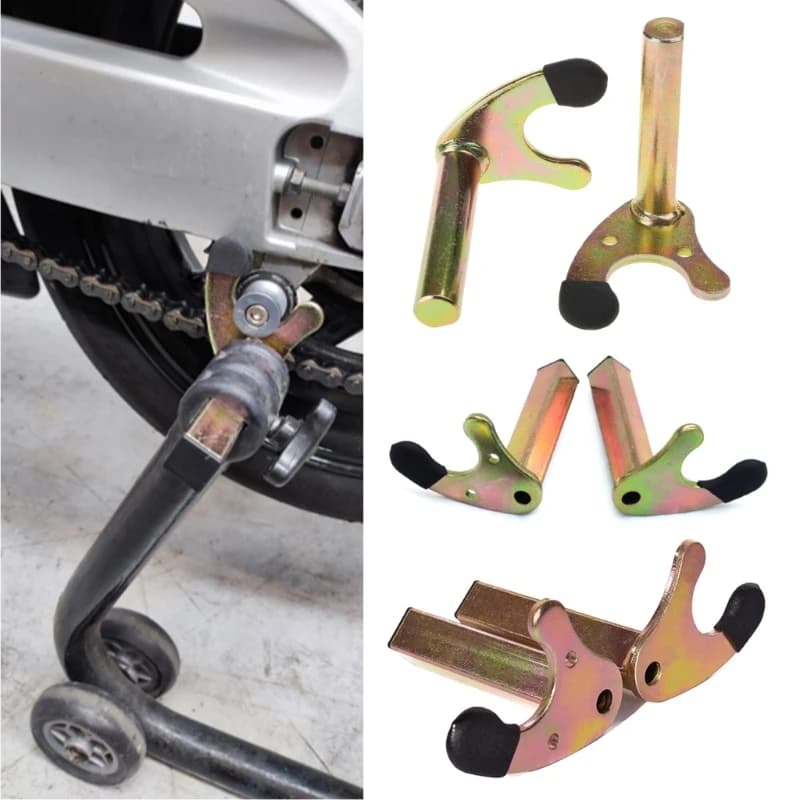 1 Pair Wheel Support Frame Stand Motorcycle Swing Arm Lift TripodHooks U-style/L-style Hook Fork Swingram Spool Slider