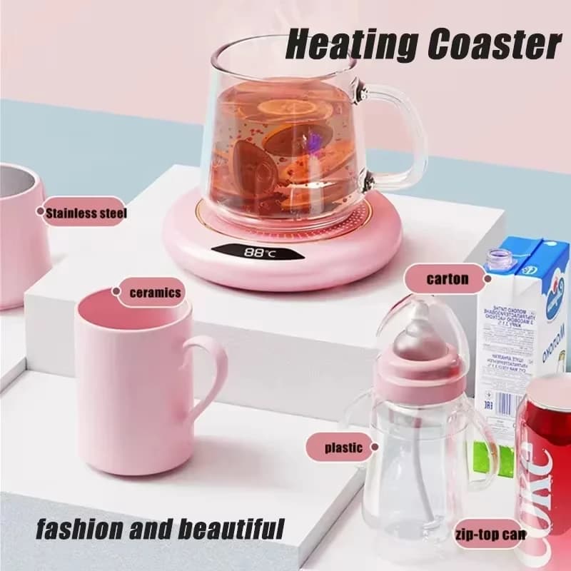 USB Cup Warmer 3 Temperature Settings Winter Coffee Mug Heating Coaster Smart Thermostatic Hot Plate Milk Tea Water Heating Pad