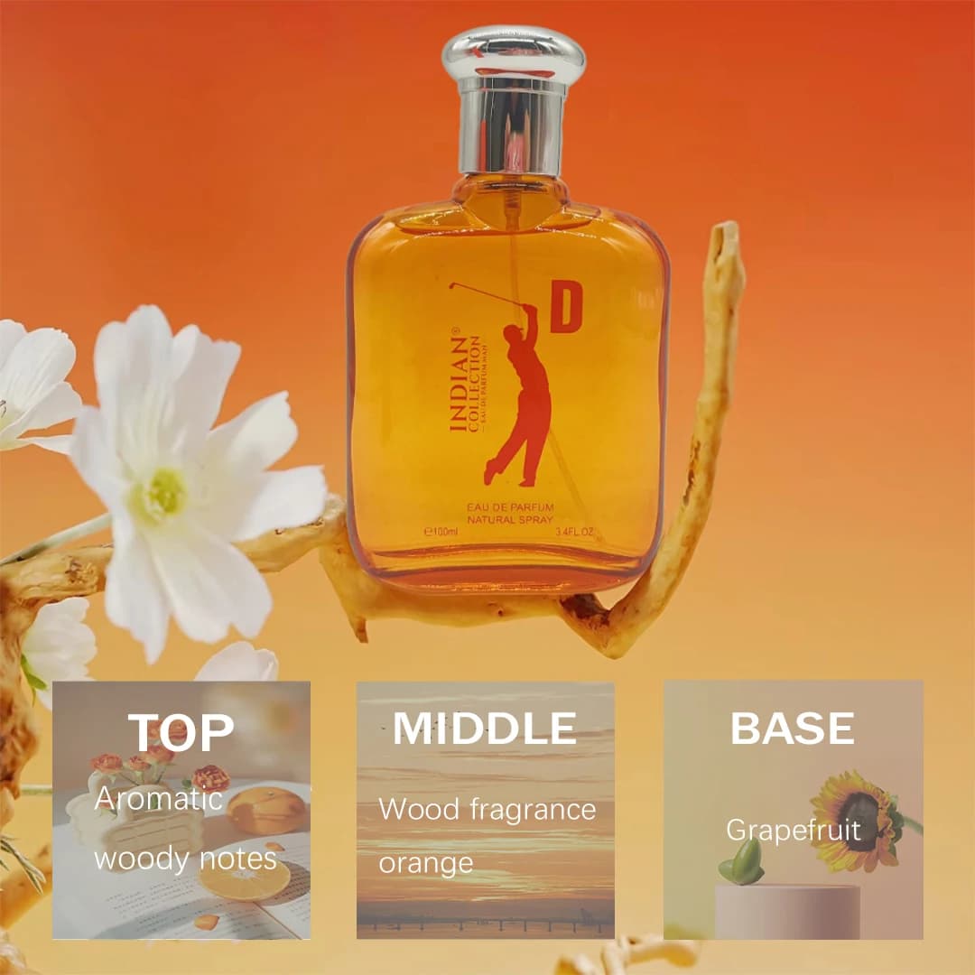 Orange golf3.4 ozBest selling 100ml Men's Perfume Spray Fresh romantic spicy long-lasting men's perfume.