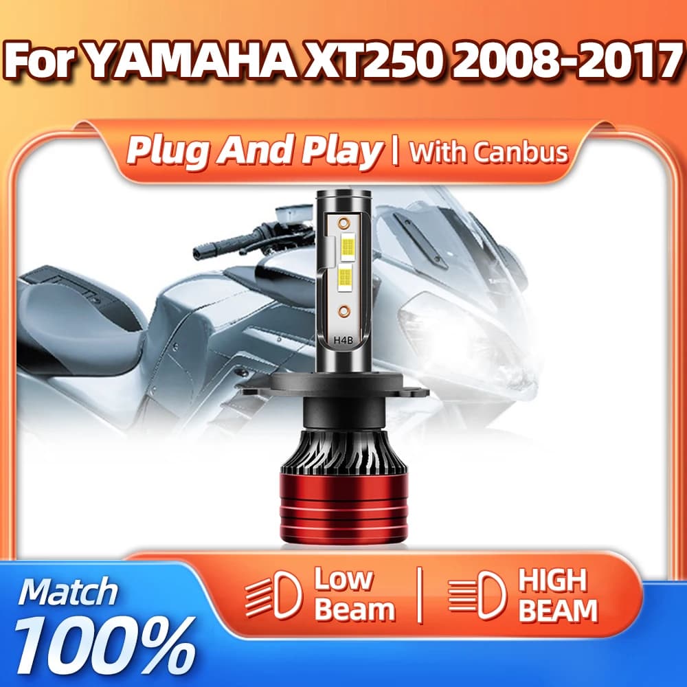 Motorbike Headlamps 12V Led Lights 20000LM Motorcycle Headlight 6000K For YAMAHA XT250 2008-2011 2012 2013 2014 2015 2016 2017