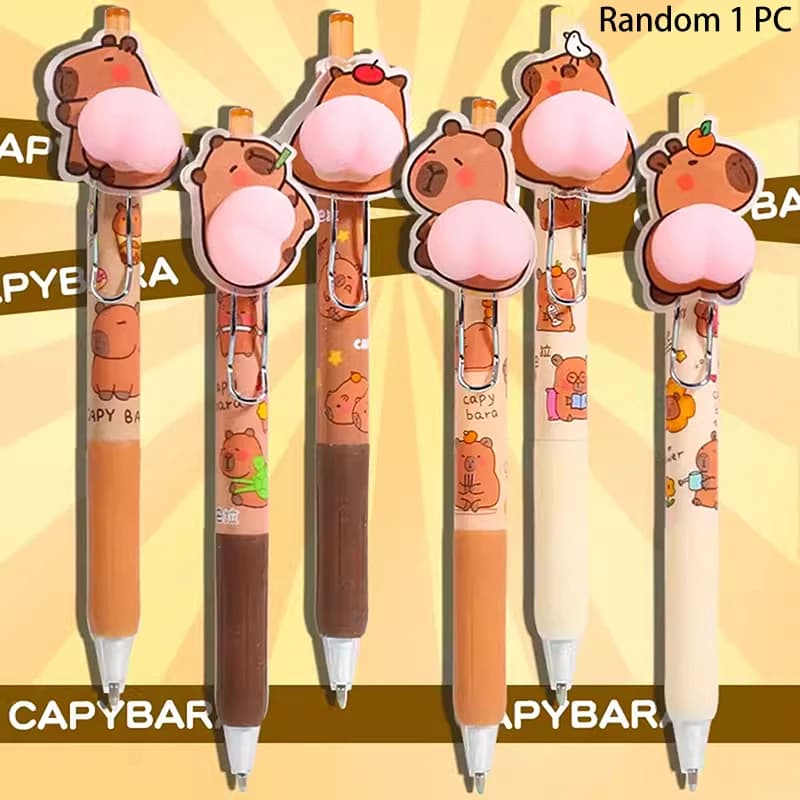 1pc Cute Capybara Mechanical Pencil Children's Drawing Writing School Supplies Aesthetic Stationery Drawing Automatic Pencil