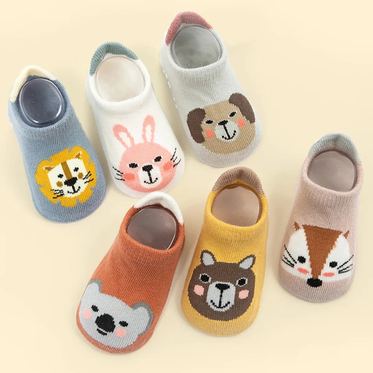 0-1Years Baby Cartoon Socks Medium Tube Socks Non Slip Warm Cotton Socks Cute Children Socks Boys Girls Socks