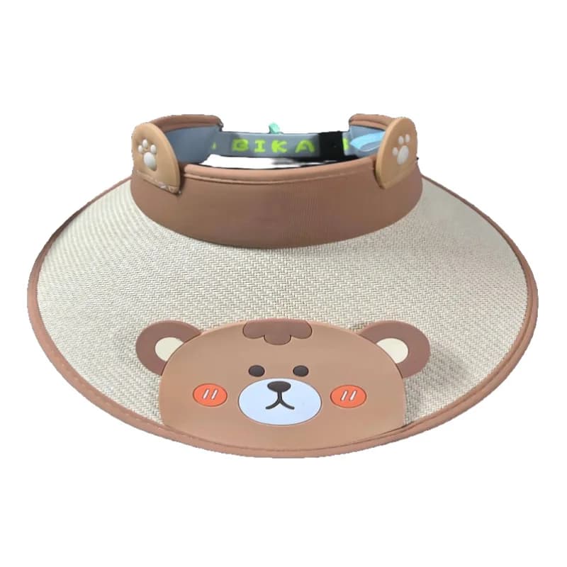 Children's summer sun hat cute girl with big brim sun protection and  hat boy's UV protection empty top Outdoor sports hat