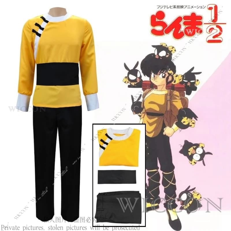 Ryouga Hibiki Cosplay Costume Ranma ½ Character Halloween Party Role Play Battle Combat Clothing Comic-Con Cartoon Stage Costume