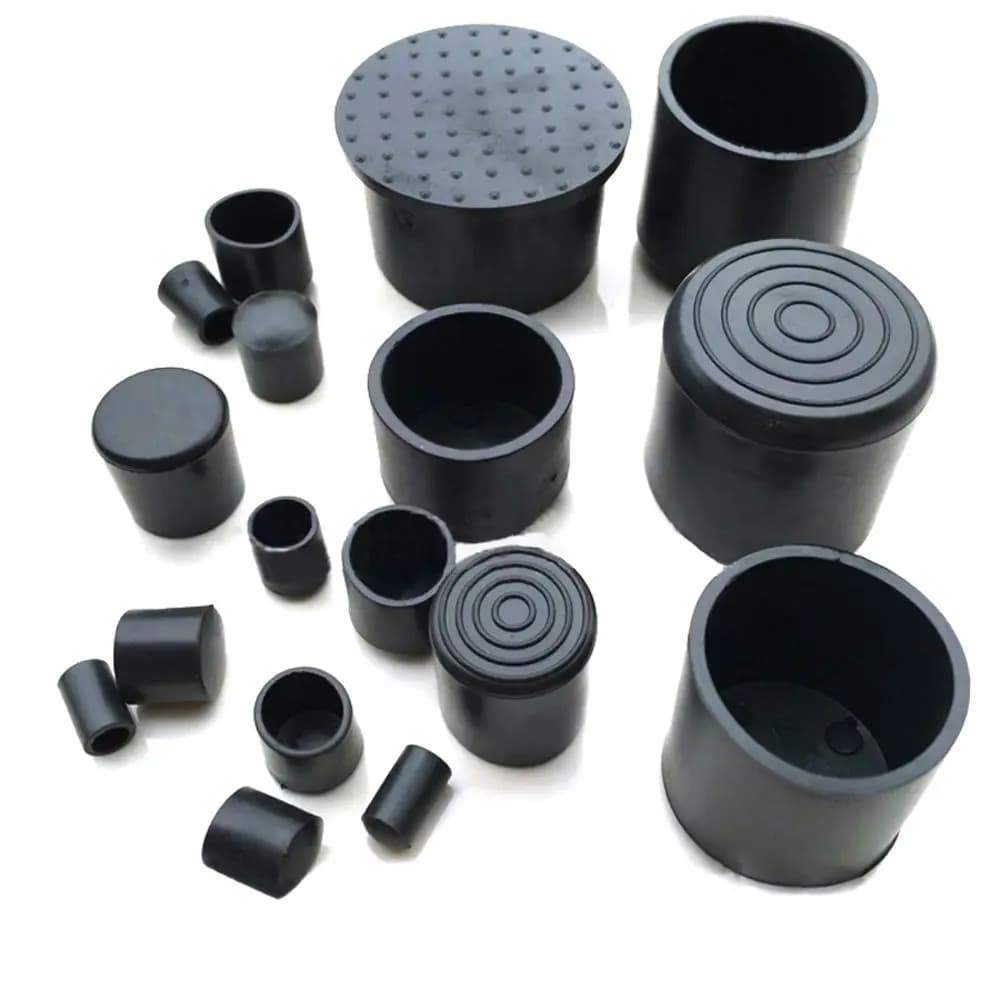 2/8 pcs pipe cap pvc 6mm-63mm black chair foot table hold pipe end protective caps Cap rubber PVC