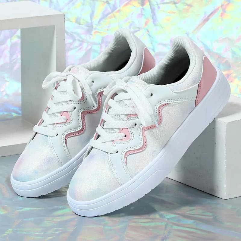 Trend New Thick Sole Fashion Board Shoes Lace-up Casual Sports Shoes Soft Sole Comfortable Outdoor Couple Shoes