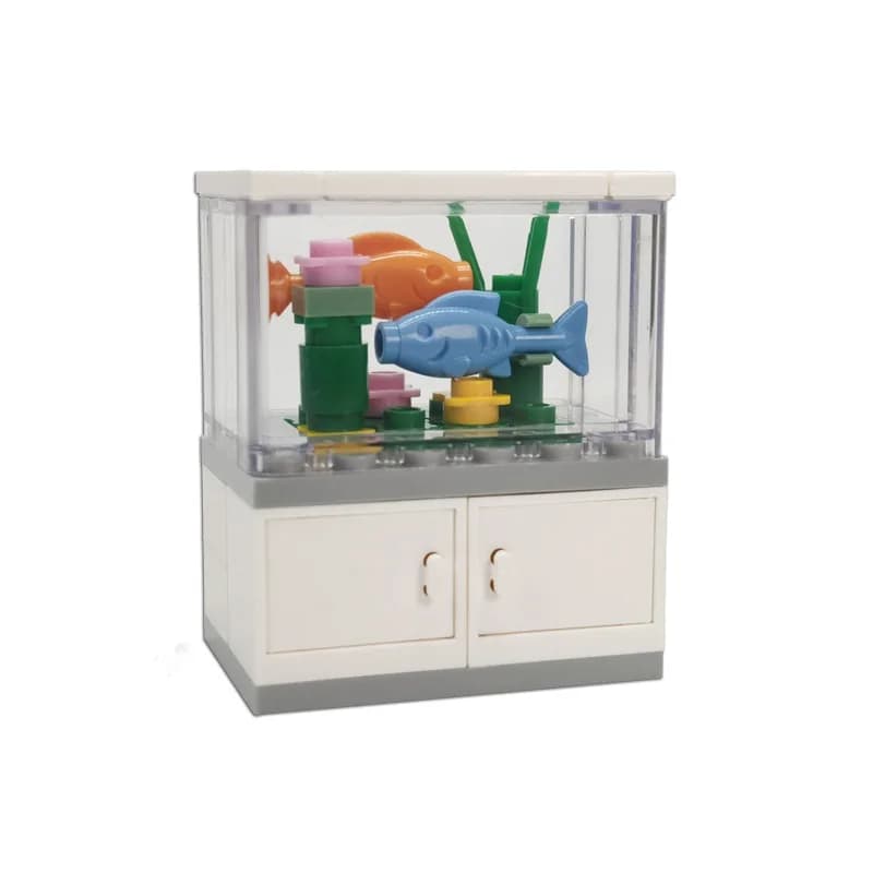 Little Creative Ideas  Urban Scene Fish Tank Living Room Neutral Interior Decorations Small Gift