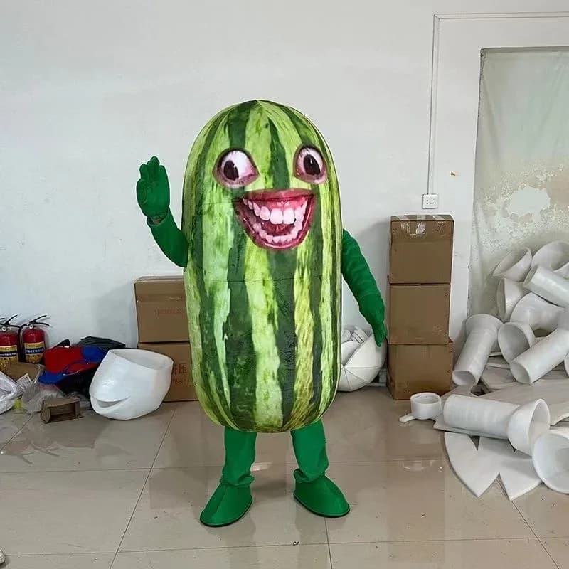 Christmas Watermelon Fruit Mascot Costume Suit Free Size Fancy Dress Cartoon Character Party Outfit Suit Advertising Clothes